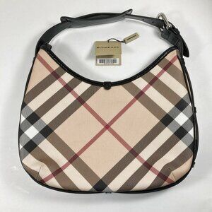 Burberry Nova Check Multiple colors Coated Canvas Barton Hobo Bag